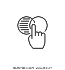 Interaction Design line icon. linear style sign for mobile concept. Interaction Design outline vector icon. Symbol, logo illustration. Vector graphics