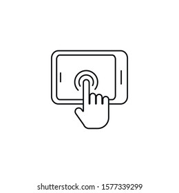 interaction design - minimal line web icon. simple vector illustration. concept for infographic, website or app.