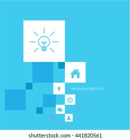 Interaction, home lighting, Technologies concept background design