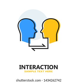Interaction Icon Design. Vector Illustration.