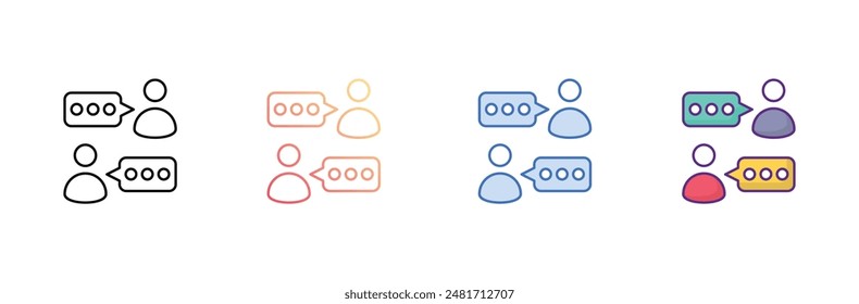 interaction icon design with white background stock illustration