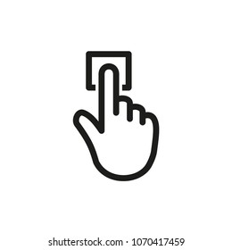 interaction icon - finger touch, interact symbol