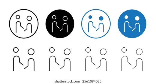 Interaction icon Flat line symbol