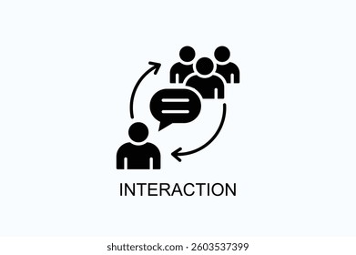 Interaction Icon Or Logo Isolated Illustration