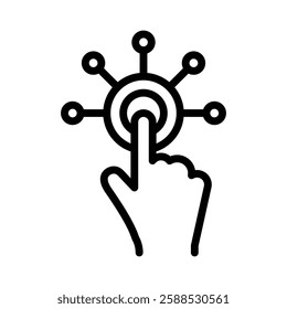 Interaction icon logo sign set vector outline
