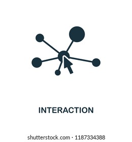 Interaction icon. Monochrome style design from machine learning collection. UX and UI. Pixel perfect interaction icon. For web design, apps, software, printing usage.