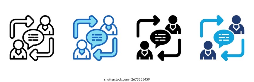 Interaction icon Multi Style Vector Illustration