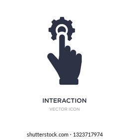 interaction icon on white background. Simple element illustration from Technology concept. interaction sign icon symbol design.