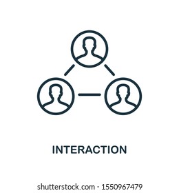 Interaction icon outline style. Thin line creative Interaction icon for logo, graphic design and more.