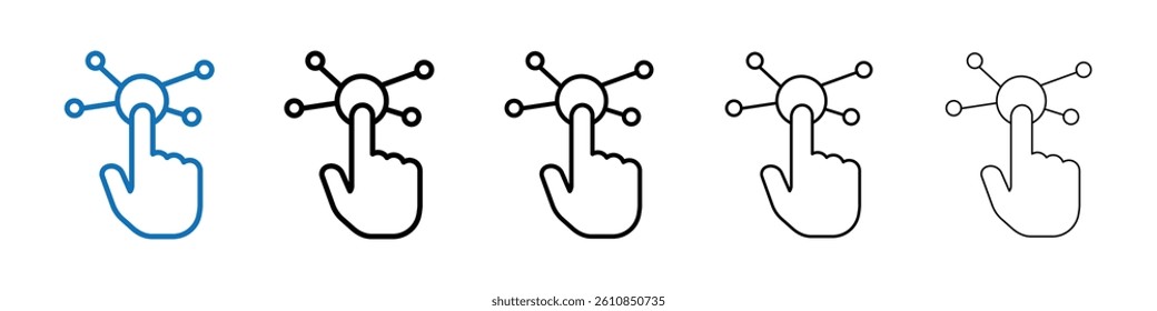 Interaction icon Outline vector logo for web ui