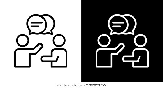 Conjunto de iconos de interacción. Diseño De Línea Limpia Con Versiones Claras Y Oscuras Para Un Uso Versátil.
