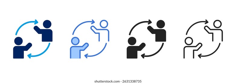 Ícone de Interação Definir Coleção de Estilos Diferentes