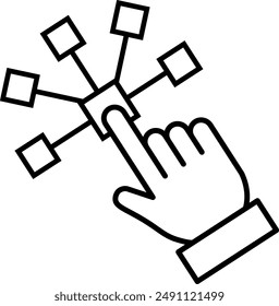 Interaction icon set,interaction click symbol. Connection sign.Cursor Icon.Clickable Cursor Icon.Vector