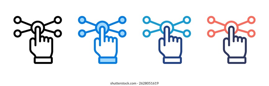 Interaction icon sheet multiple style collection