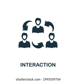 Interaction icon. Simple element from management collection. Creative Interaction icon for web design, templates, infographics and more