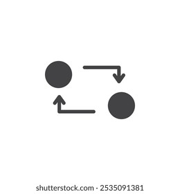 Interaction icon Symbol mark in filled style