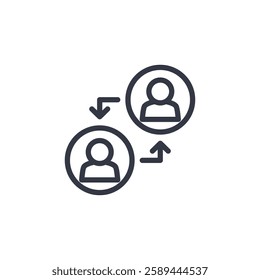 interaction icon symbol vector sign isolated on white background illustration for graphic and web design