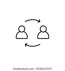 Interaction icon Thin line art isolated