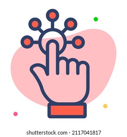 interaction Icon. User interface Vector Illustration, As a Simple Vector Sign and Trendy Symbol in Line Art Style, for Design and Websites, or Mobile Apps,