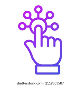 interaction Icon. User interface Vector Illustration, As a Simple Vector Sign and Trendy Symbol in Line Art Style, for Design and Websites, or Mobile Apps,
