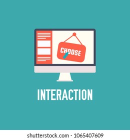 Interaction icon vector. interaction  sign on white background. interaction icon for web and app