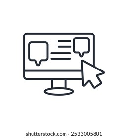 Interaction icon. vector.Editable stroke.linear style sign for use web design,logo.Symbol illustration.
