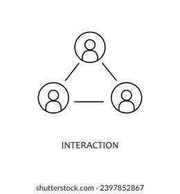 Interaction icon. interaction icon. For web design, apps, creative flat trendy style illustration on white background..eps