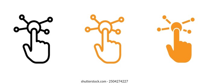 Interaction icon web design in vector