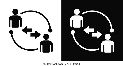 Interaction Icon White And Black Background Style