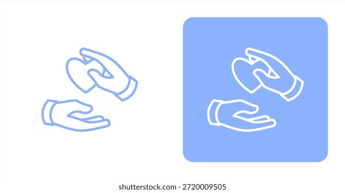 Línea de interacciónIlustración de color de dos tonos e icono de fondo contrastante
