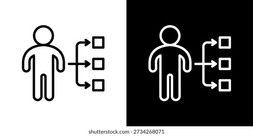 Interaction Order Icon In Black and White Line Style