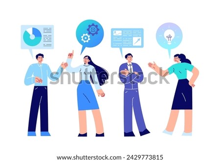 Interaction of people of different specialties working on a common task