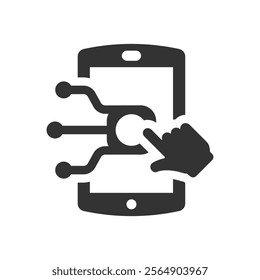 Interaction tap icon, Vector graphics