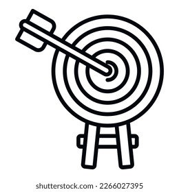 Interaction target icon outline vector. Digital service. Corporate team