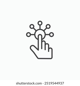 Interaction thin liner icon isolated