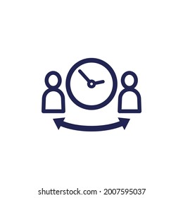 interaction time icon on white