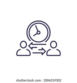 interaction time line icon with people