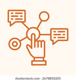 Interaction trendy artwork design useful creative vector Illustration glorious colorful background.eps