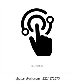 Interaction and user interaction icon concept