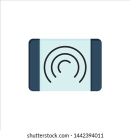 Interaction, User, Touch, Interface  Flat Color Icon. Vector icon banner Template