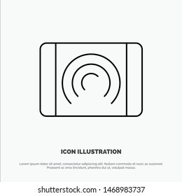 Interaction, User, Touch, Interface Vector Line Icon. Vector Icon Template background