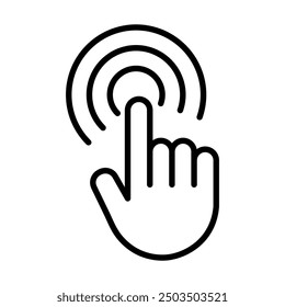 Interaction Wave icon line vector illustration