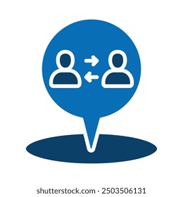 Interaction Zone icon line vector illustration