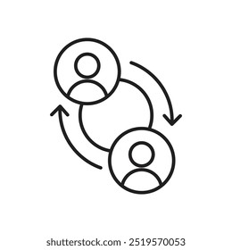 Icono de Interactionline. Ilustración vectorial. EPS10
