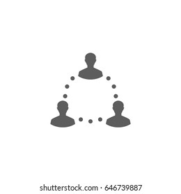 Interactions of people icon in trendy flat style isolated on white background. Symbol for your web site design, logo, app, UI. Vector illustration, EPS