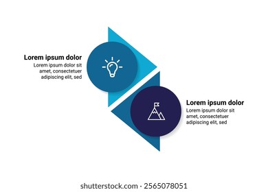 Interactive 2-Step Infographic Design for Planning Marketing and Strategy Implementation
