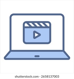 Ilustración vectorial interactiva del icono azul