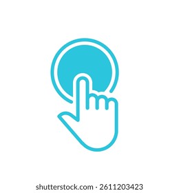 Interactive button icon. Isolated on white background.