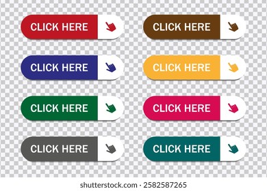 "Interactive 'Click Here' button with hand icon for call-to-action."