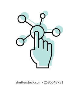 Interactive color shadow thinline icon, editable vector icon, pixel perfect, illustrator ai file 